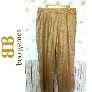 Metallic BOO GEMS DRESS/TROUSER PANTS COOPER GOLD